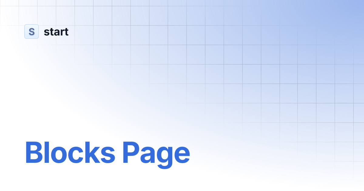 Blocks Page | start